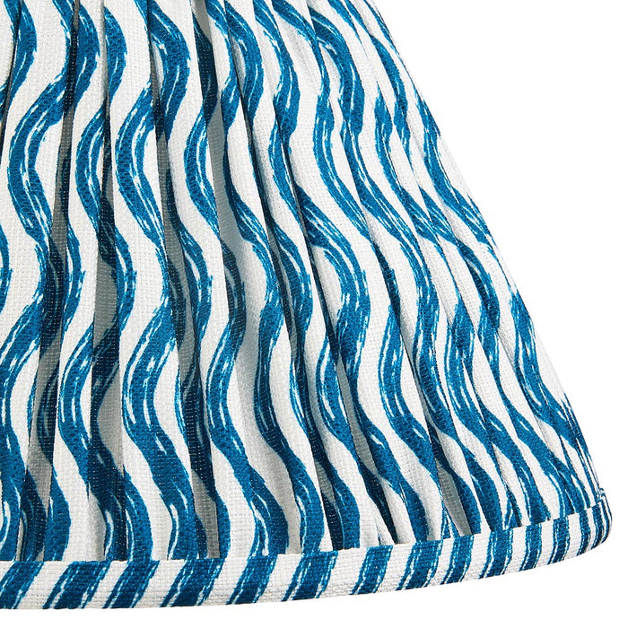 Myrtle And Ripple 30cm Marlin Blue Shade Table Lamp With Gloss Marlin Blue Base