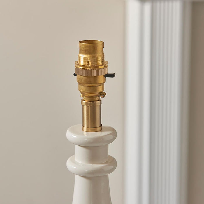 Myrtle And Ikat 30cm Coral Pink Shade Table Lamp With Gloss Almond White Base