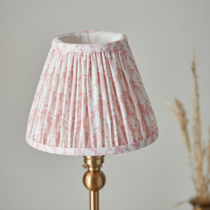 Santiago And Leaf 16cm Peachy Keen Shade Table Lamp In Brushed Aged Brass