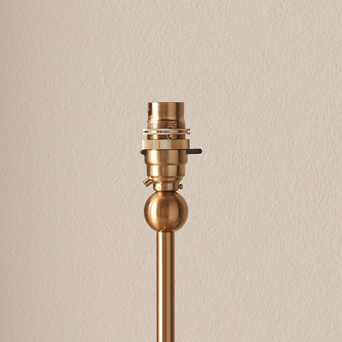 Santiago And Ikat 16cm Marlin Blue Shade Table Lamp In Brushed Aged Brass