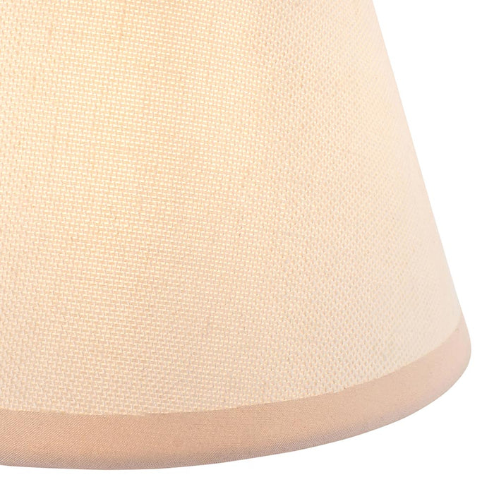 Santiago And Ivy 16cm Vintage White Shade Table Lamp In Brushed Aged Brass