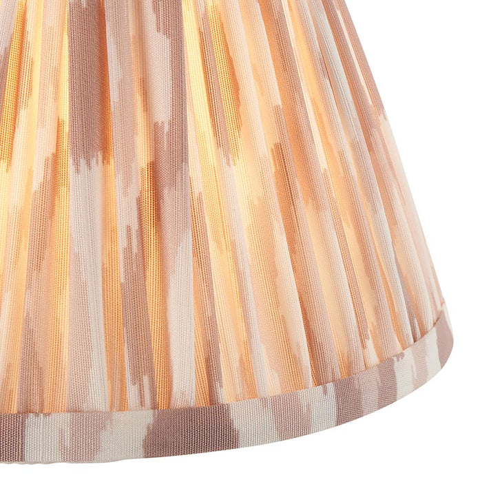 Santiago And Ikat 16cm Neutral Shade Table Lamp In Brushed Aged Brass