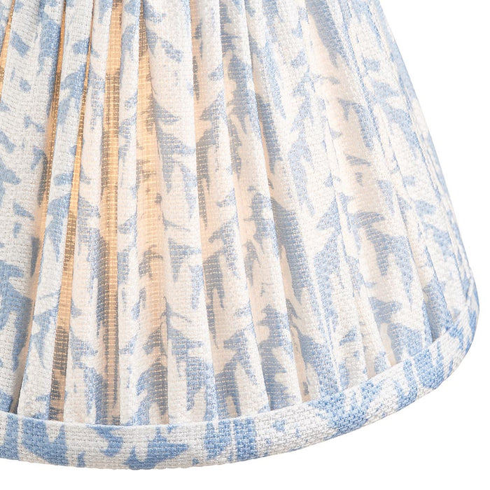 Santiago And Leaf 4 Lights 16cm Shell Bay Blue Shade Ceiling Pendant Light In Brushed Aged Brass