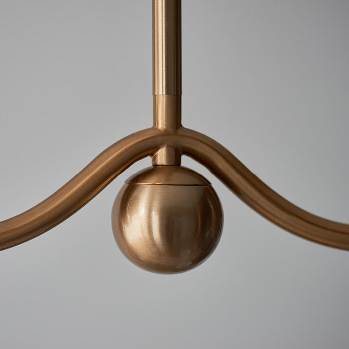 Santiago And Ripple 4 Lights 16cm Pearl Grey Shade Ceiling Pendant Light In Brushed Aged Brass