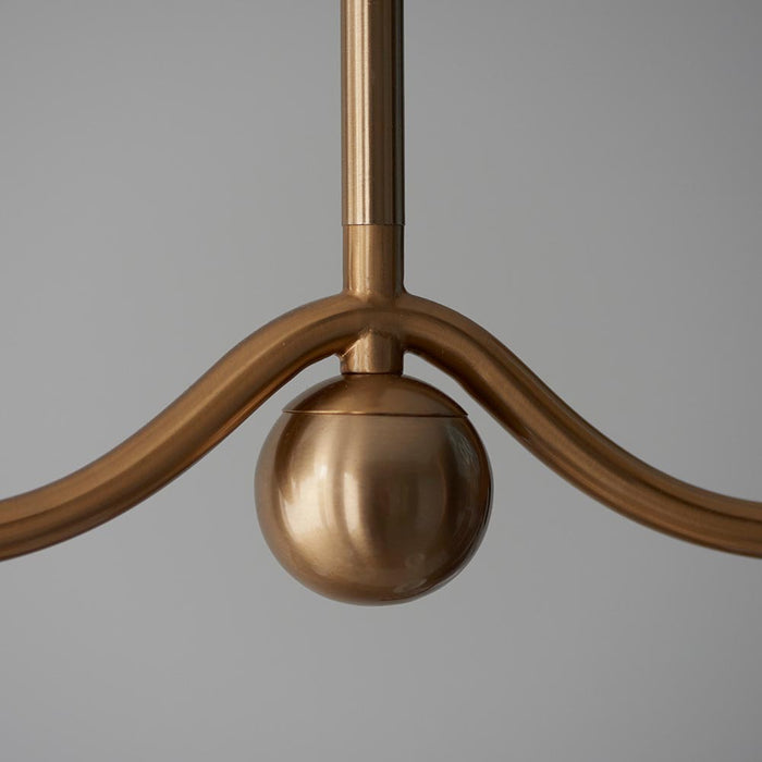 Santiago And Ikat 4 Lights 16cm Marlin Blue Shade Ceiling Pendant Light In Brushed Aged Brass