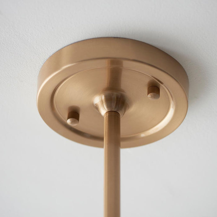 Santiago And Ivy 5 Lights 16cm Vintage White Shade Ceiling Pendant Light In Brushed Aged Brass