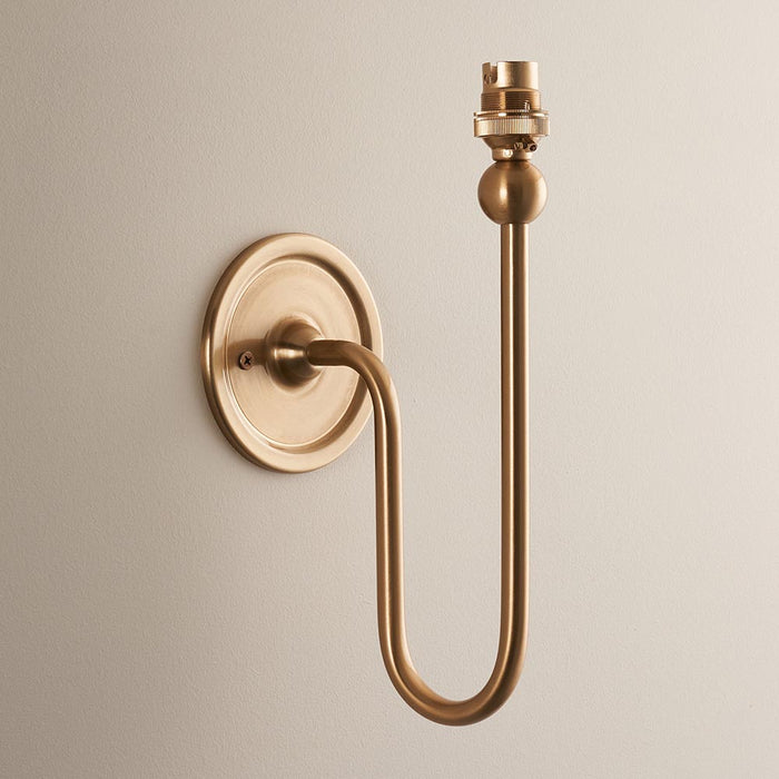 Santiago And Ikat 16cm Pearl Grey Shade Wall Light In Brushed Aged Brass