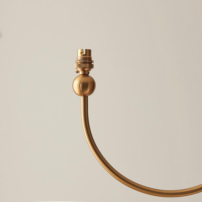 Santiago And Ripple 5 Lights 16cm Marlin Blue Shade Curved Ceiling Pendant Light In Brushed Aged Brass