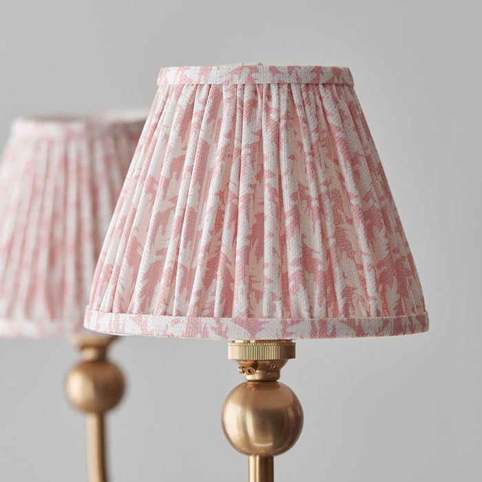 Santiago And Leaf 5 Lights 16cm Peachy Keen Shade Curved Ceiling Pendant Light In Brushed Aged Brass
