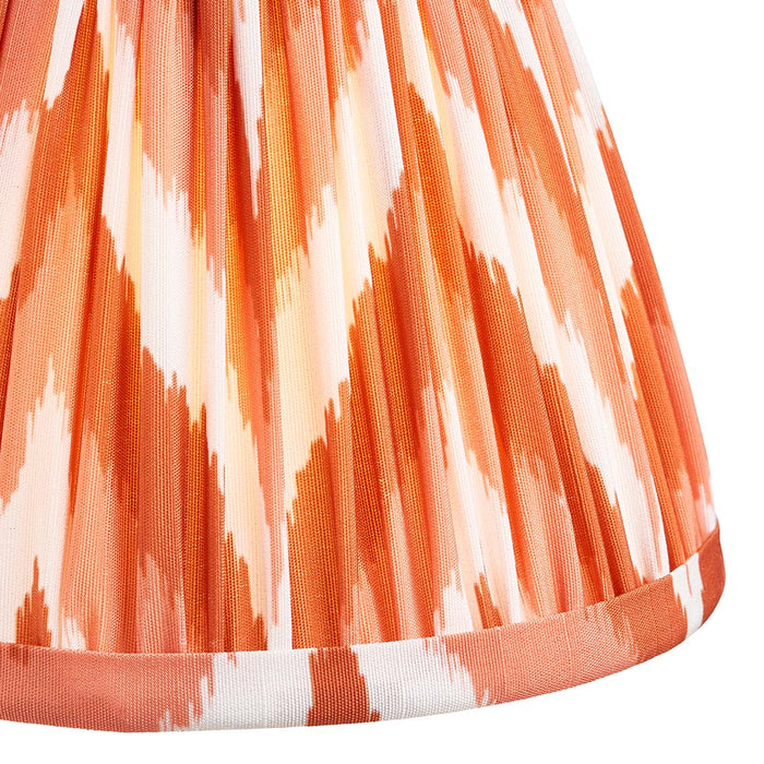 Santiago And Zigzag 5 Lights 16cm Apricot Orange Shade Curved Ceiling Pendant Light In Brushed Aged Brass