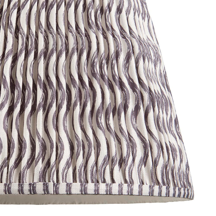 Eltham And Ripple 40cm Pearl Grey Shade Ceiling Light With Red Colour Braided Cable