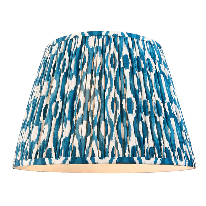 Eltham And Ikat 40cm Marlin Blue Shade Ceiling Light With Red Colour Braided Cable