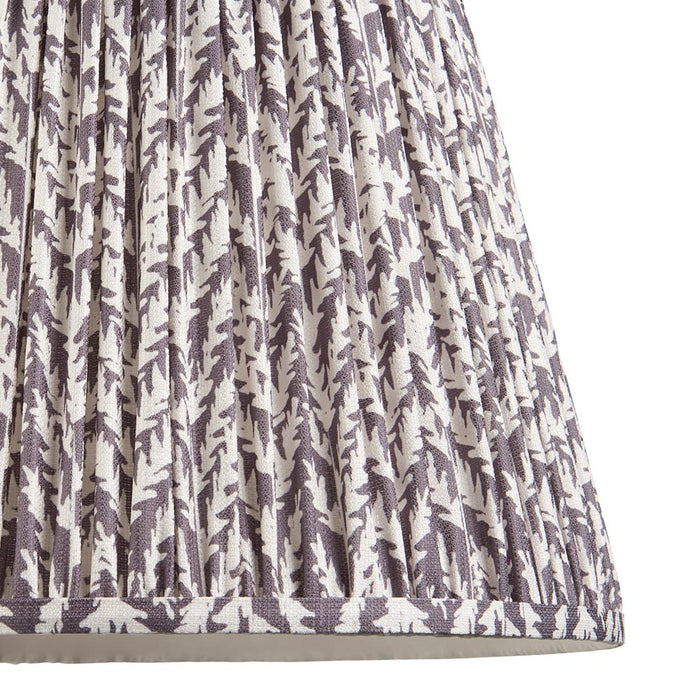 Eltham And Leaf 40cm Pearl Grey Shade Ceiling Light With Green Colour Braided Cable