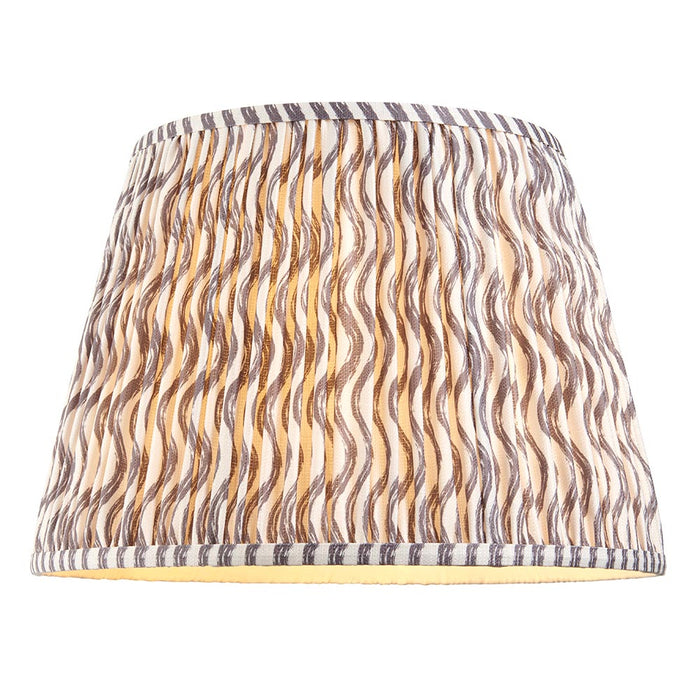 Eltham And Ripple 40cm Pearl Grey Shade Ceiling Light With Green Colour Braided Cable