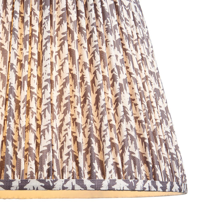 Eltham And Leaf 40cm Pearl Grey Shade Ceiling Light With Blue Colour Braided Cable