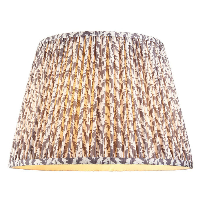 Eltham And Leaf 40cm Pearl Grey Shade Ceiling Light With Blue Colour Braided Cable