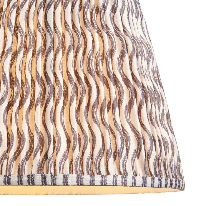 Eltham And Ripple 40cm Pearl Grey Shade Ceiling Light With Blue Colour Braided Cable