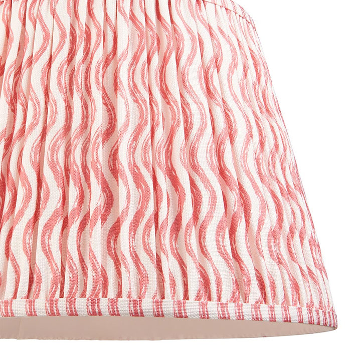 Eltham And Ripple 40cm Coral Pink Shade Ceiling Light With Blue Colour Braided Cable