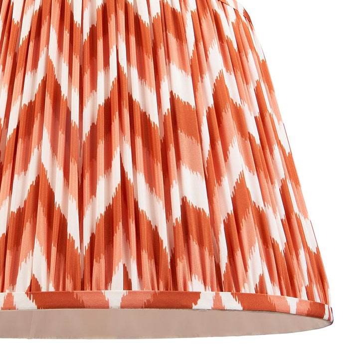 Eltham And Zigzag 40cm Apricot Orange Shade Ceiling Light With Blue Colour Braided Cable