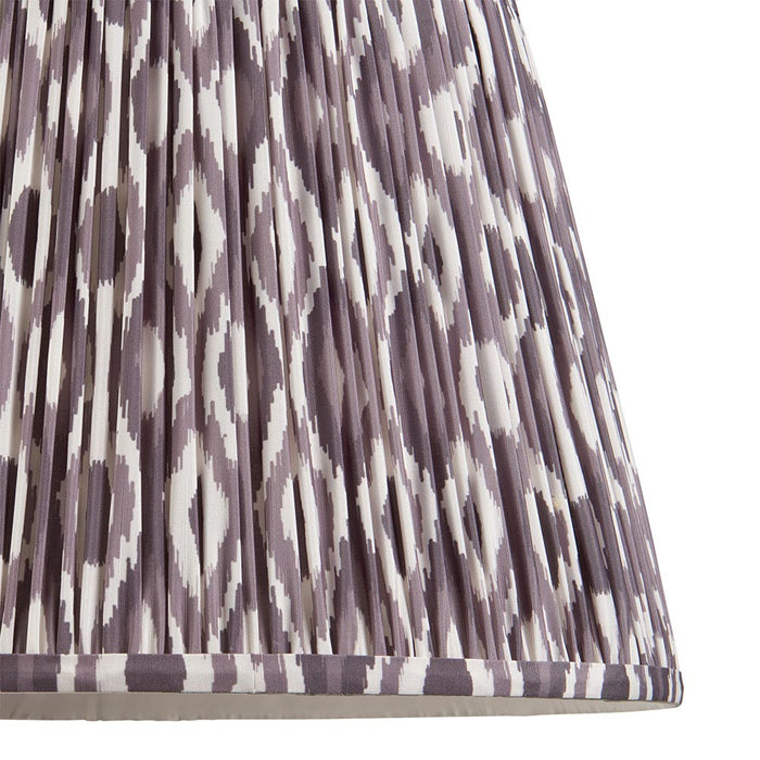 Eltham And Ikat 40cm Pearl Grey Shade Ceiling Light With Blue Colour Braided Cable
