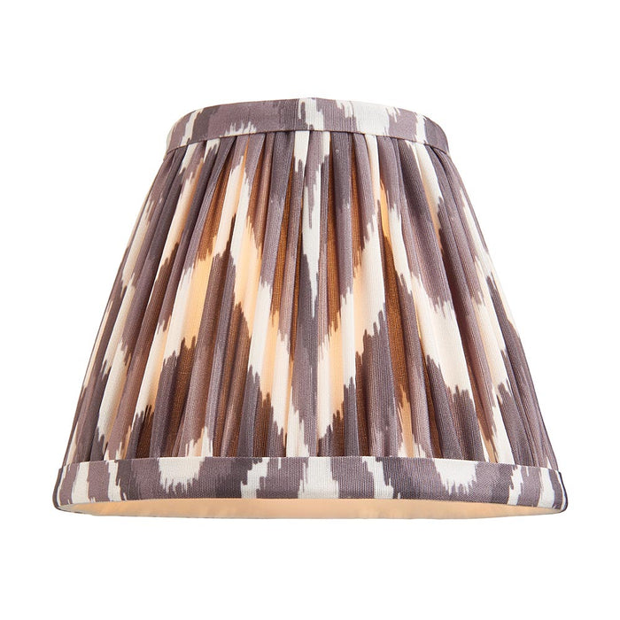 Dome Arc And Zigzag 16cm Pearl Grey Shade Wall Light In Brushed Aged Brass