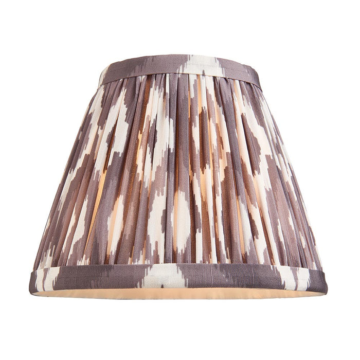 Dome Arc And Ikat 16cm Pearl Grey Shade Wall Light In Brushed Aged Brass