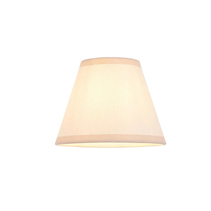 Dome T Bar And Ivy 16cm Vintage White Shade Wall Light In Brushed Aged Brass