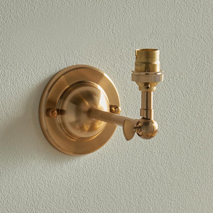 Dome Wing And Leaf 16cm Shell Bay Blue Shade Wall Light In Brushed Aged Brass