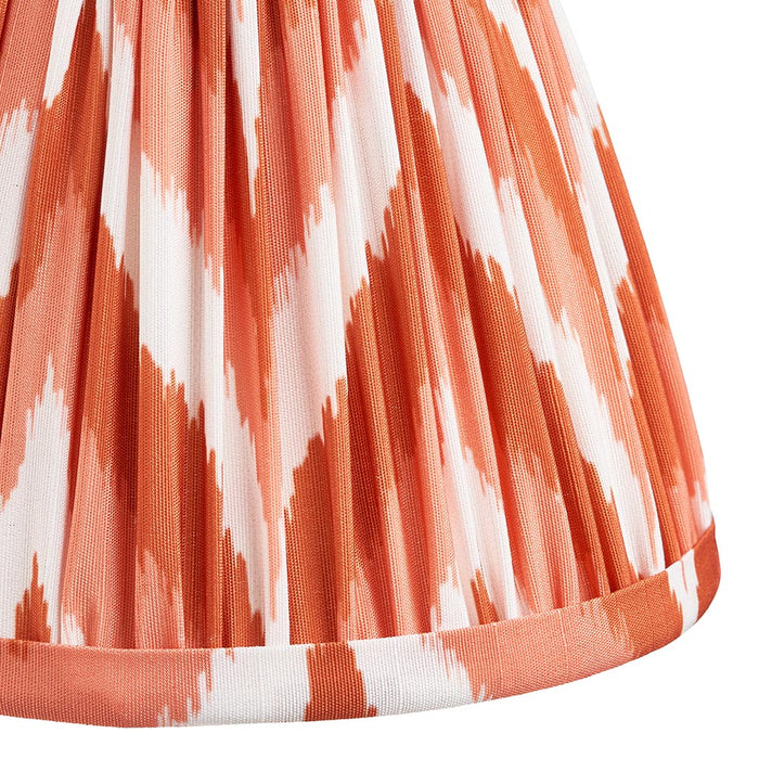 Dome Wing And Zigzag 16cm Apricot Orange Shade Wall Light In Brushed Aged Brass