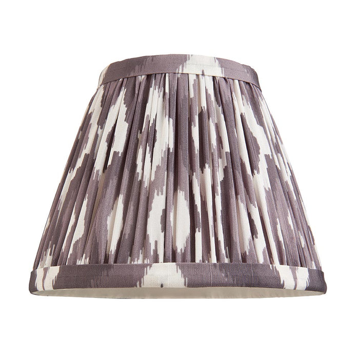 Dome Wing And Ikat 16cm Pearl Grey Shade Wall Light In Brushed Aged Brass