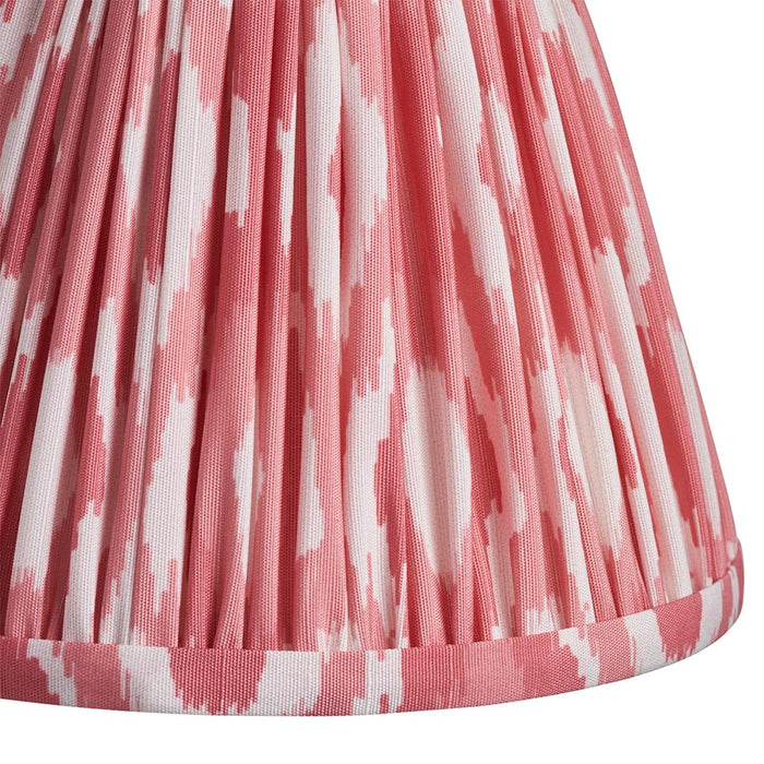 Dome Fold And Ikat 16cm Coral Pink Shade Wall Light In Brushed Aged Brass