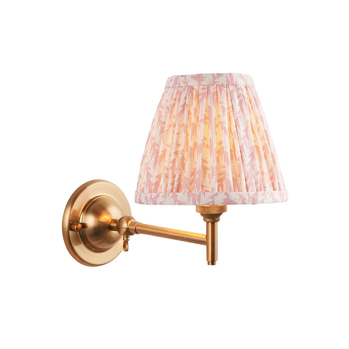 Dome Fold And Leaf 16cm Peachy Keen Shade Wall Light In Brushed Aged Brass