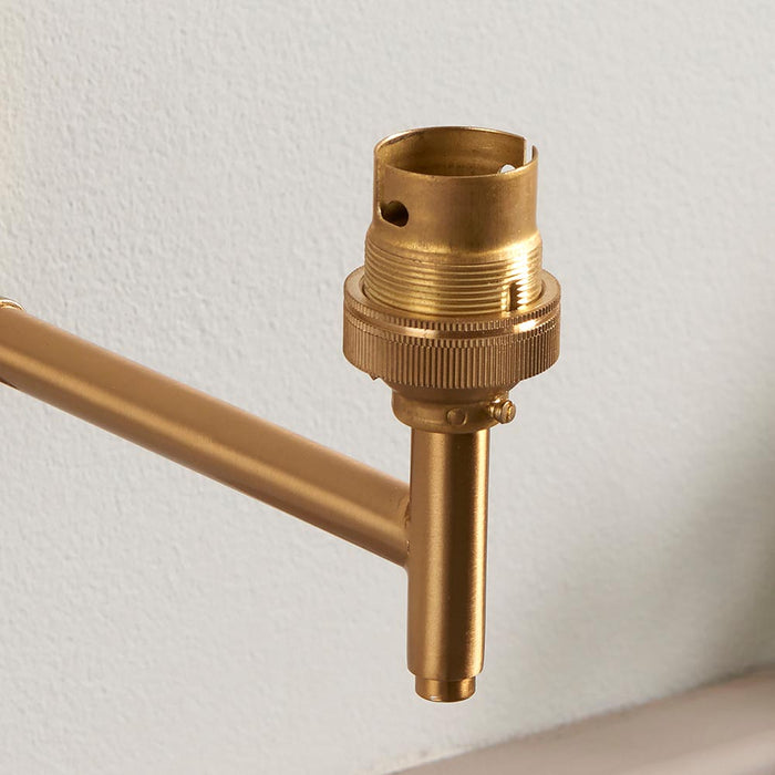 Dome Fold And Ripple 16cm Pearl Grey Shade Wall Light In Brushed Aged Brass