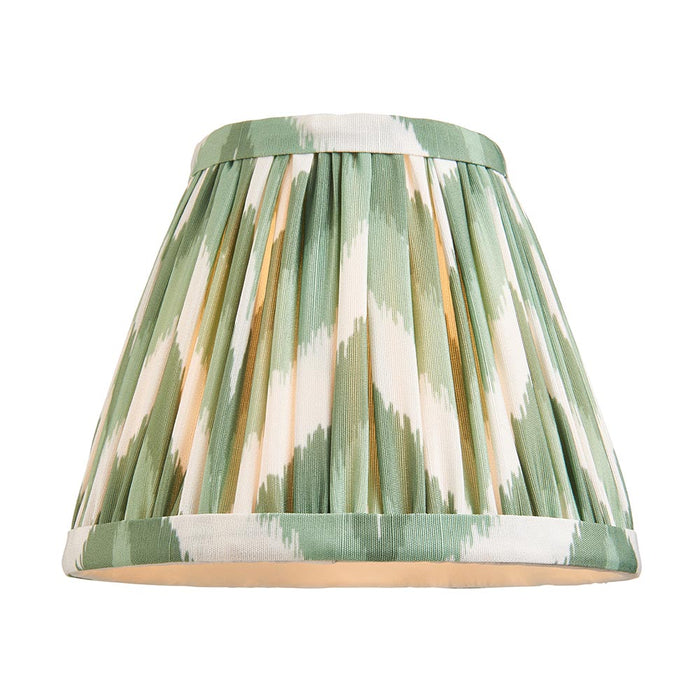 Dome Fold And Zigzag 16cm Cotswold Green Shade Wall Light In Brushed Aged Brass