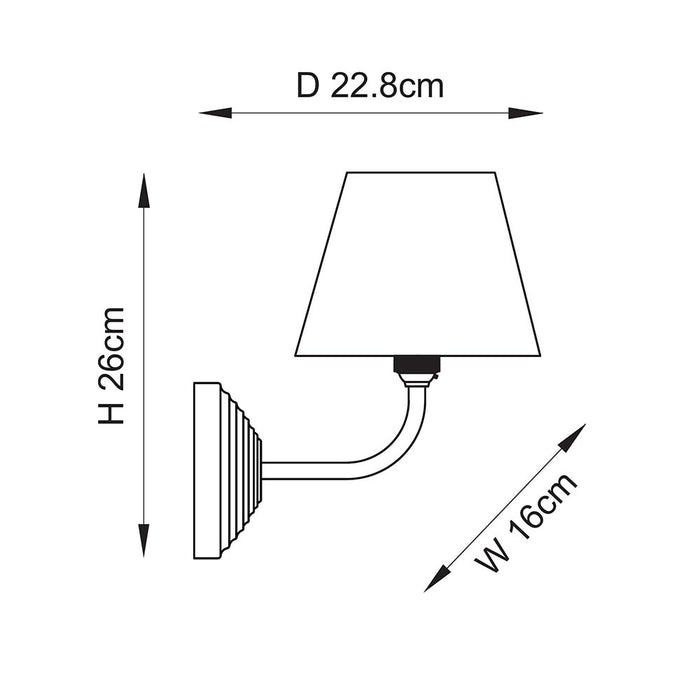Obelisk Arc And Leaf 16cm Pearl Grey Shade Wall Light In Brushed Aged Brass
