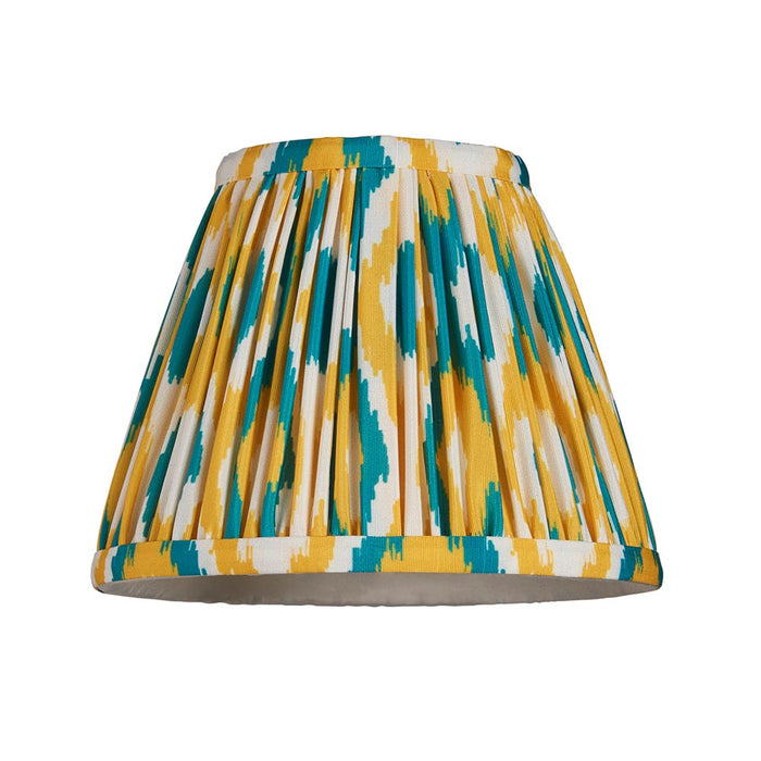 Obelisk Arc And Ikat 16cm Yellow And Jade Shade Wall Light In Brushed Aged Brass