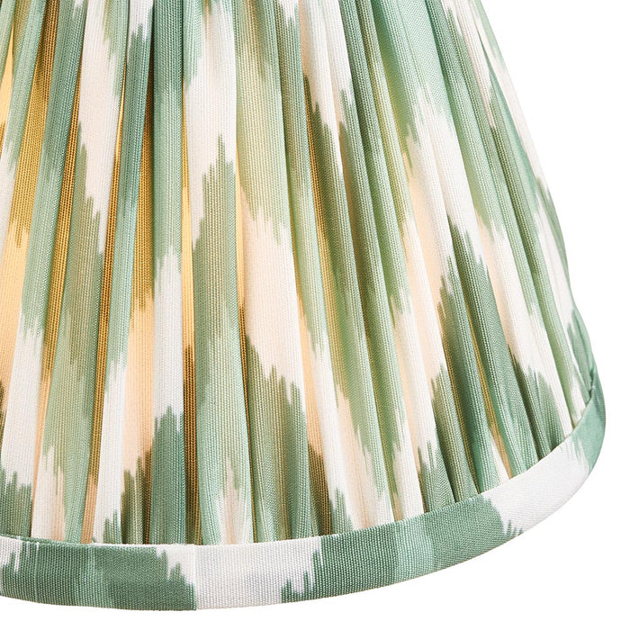 Obelisk T Bar And Zigzag 16cm Cotswold Green Shade Wall Light In Brushed Aged Brass