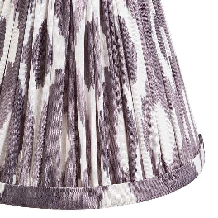Obelisk Wing And Ikat 16cm Pearl Grey Shade Wall Light In Brushed Aged Brass