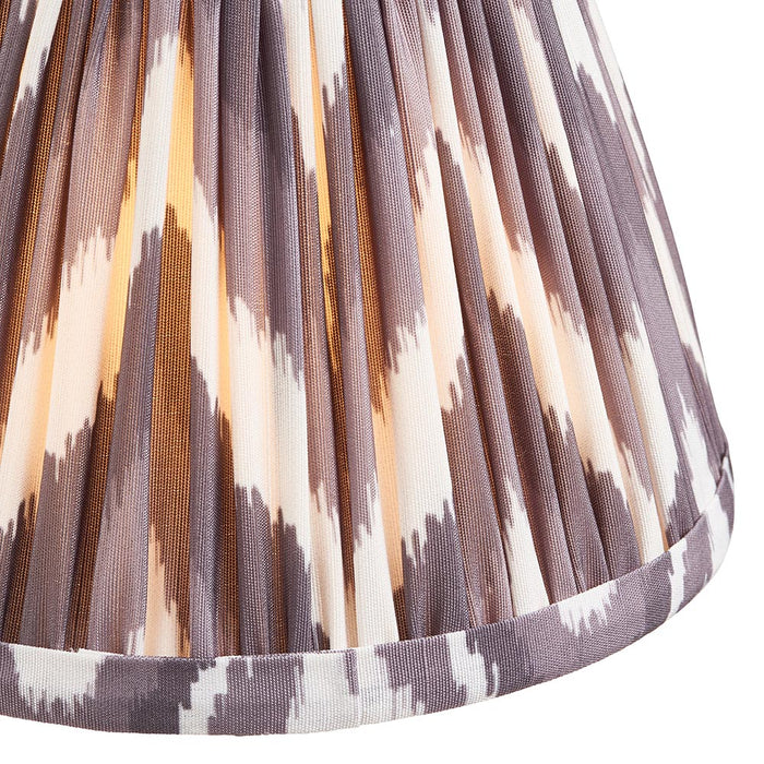 Obelisk Fold And Zigzag 16cm Pearl Grey Shade Wall Light In Brushed Aged Brass