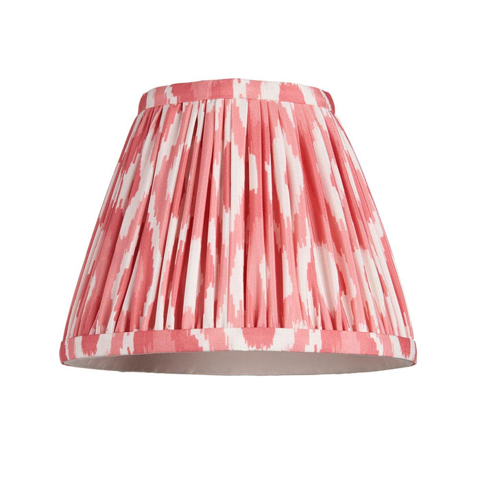 Step Arc And Ikat 16cm Coral Pink Shade Wall Light In Brushed Aged Brass