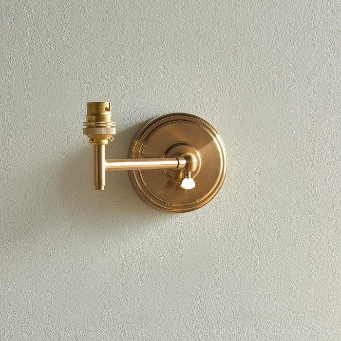 Step Fold And Ikat 16cm Yellow And Jade Shade Wall Light In Brushed Aged Brass