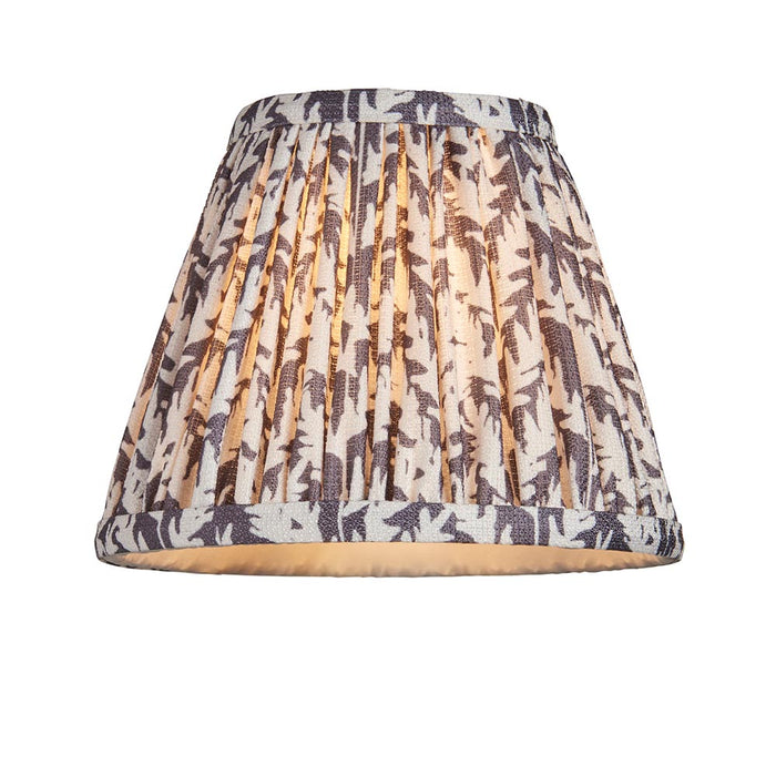 Wood Arc And Leaf 16cm Pearl Grey Shade Wall Light In Brushed Aged Brass