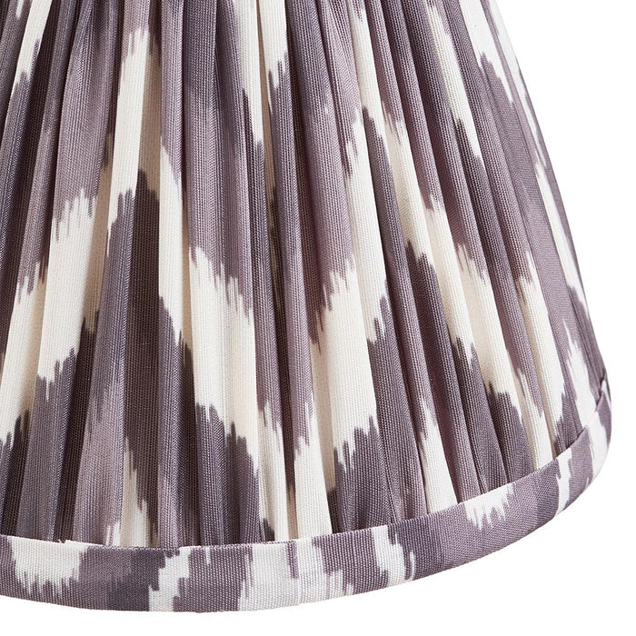 Wood Arc And Zigzag 16cm Pearl Grey Shade Wall Light In Brushed Aged Brass