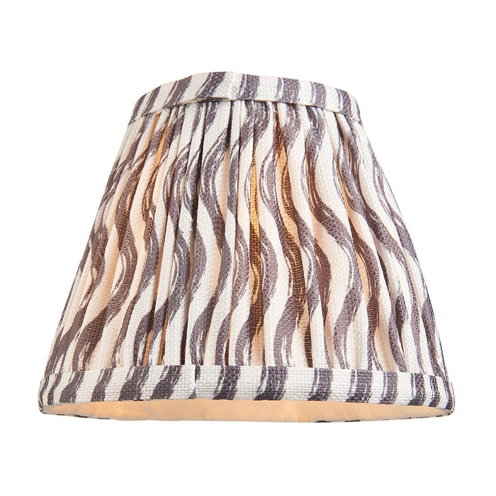 Wood Arc And Ripple 16cm Pearl Grey Shade Wall Light In Brushed Aged Brass