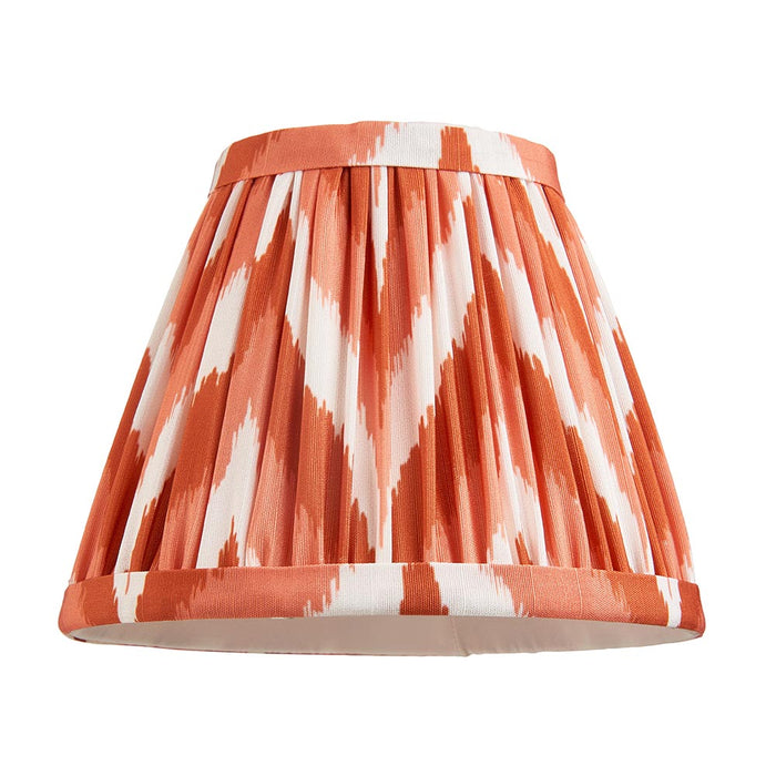 Wood Wing And Zigzag 16cm Apricot Orange Shade Wall Light In Brushed Aged Brass