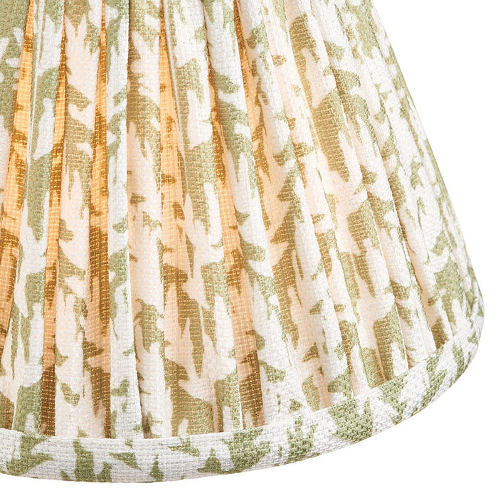 Wood Fold And Leaf 16cm Herb Garden Green Shade Wall Light In Brushed Aged Brass