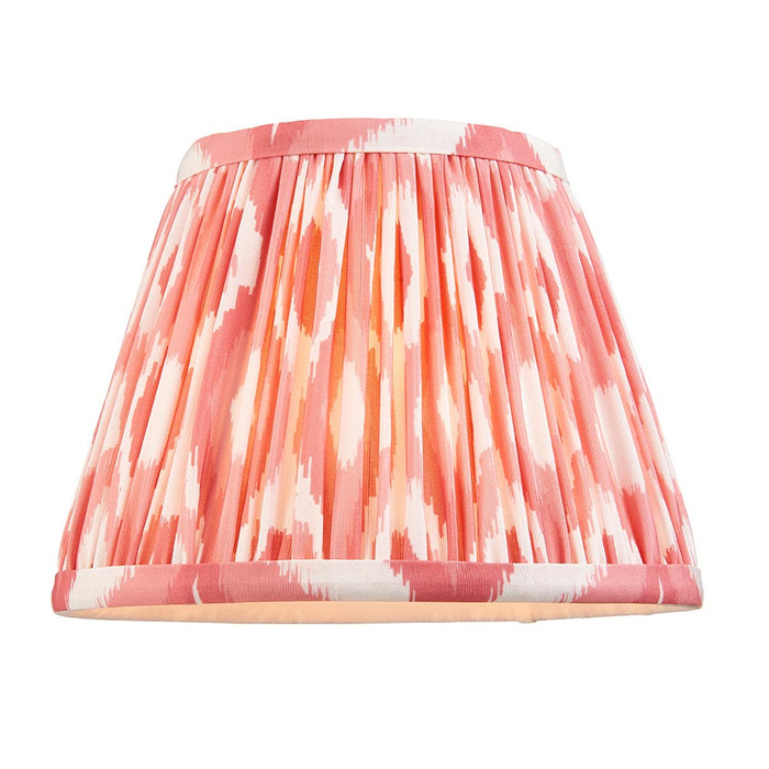 Dome Arc And Ikat 20cm Coral Pink Shade Wall Light In Brushed Aged Brass