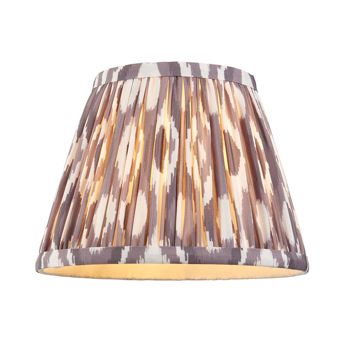 Dome Arc And Ikat 20cm Pearl Grey Shade Wall Light In Brushed Aged Brass