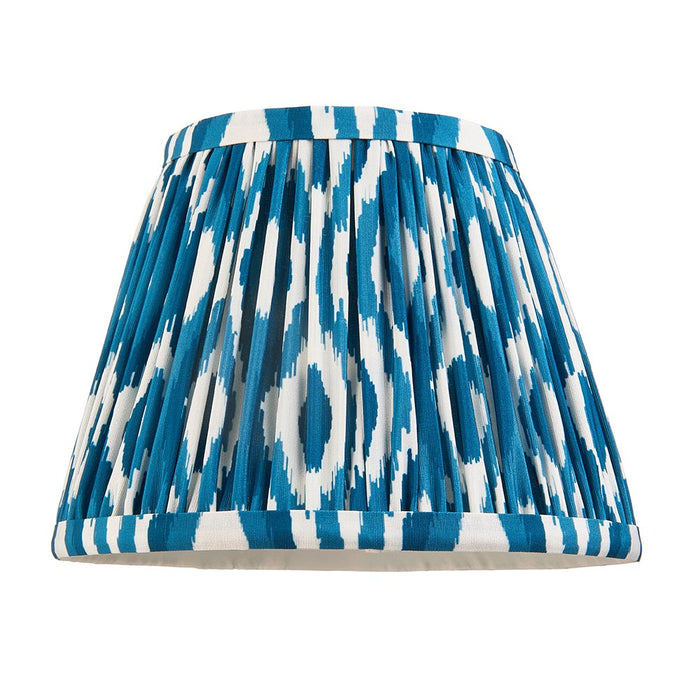 Dome Arc And Ikat 20cm Marlin Blue Shade Wall Light In Brushed Aged Brass