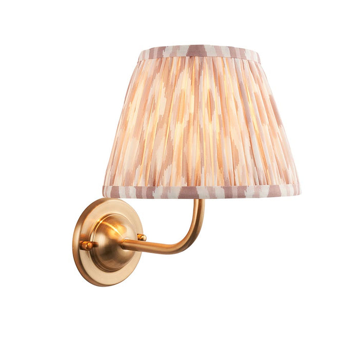 Dome Arc And Ikat 20cm Neutral Shade Wall Light In Brushed Aged Brass
